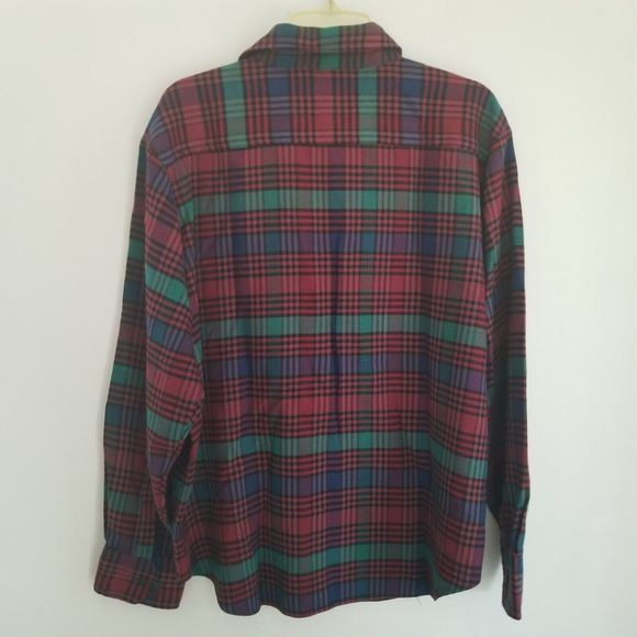 Northwest Territory Shirt Mens Large Flannel Button Up Blue Red Green Plaid - Picture 3 of 7